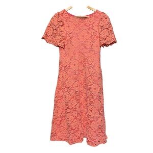 Jessica Howard Size 8 Coral Dress Lining with Floral Lace overlay JH1M1736
